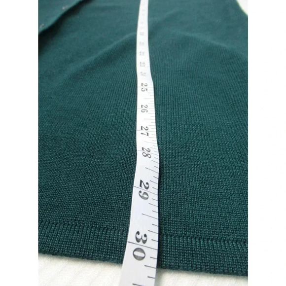 Preview Collection Petite Emerald Green Cardigan Sweater Wool Blend SZ Medium - Picture 7 of 8